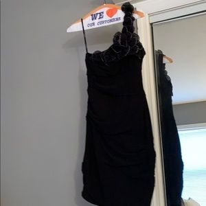 One shoulder floral dress